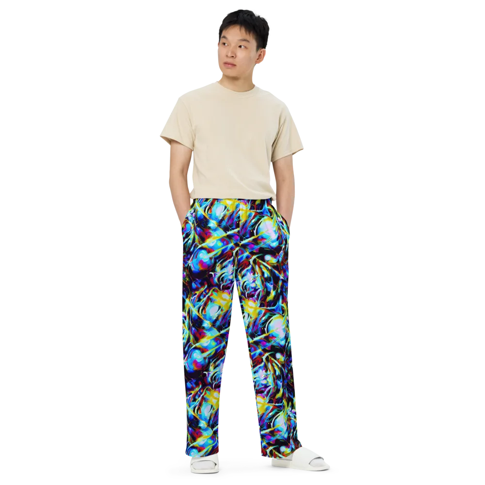 Spectrum Collision on Wide-Leg Pants — Front