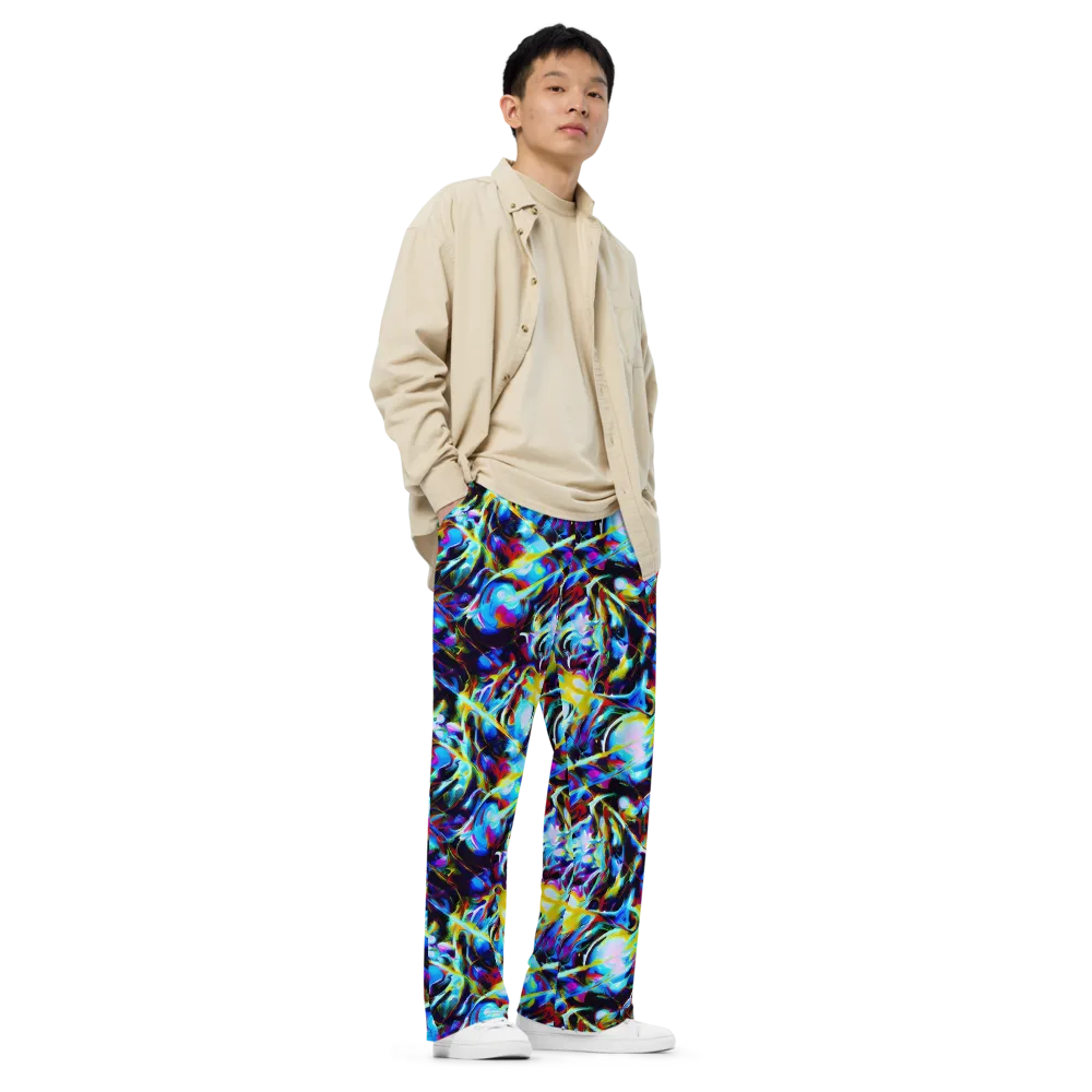 Spectrum Collision on Wide-Leg Pants — Right Front