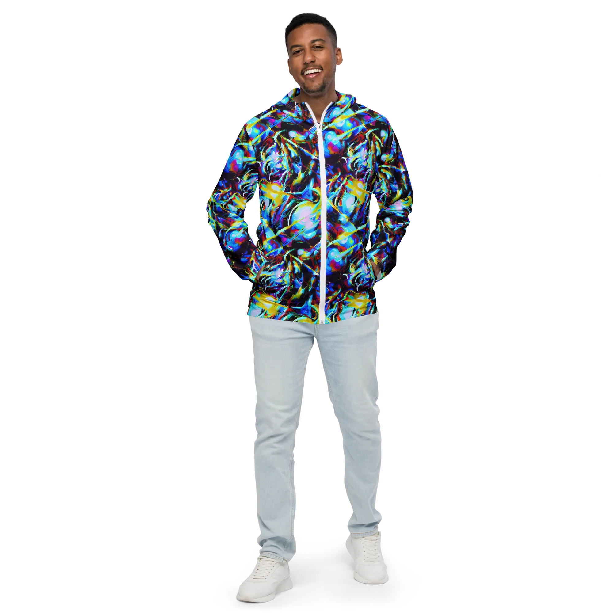 Spectrum Collision on Men's Windbreaker — Front