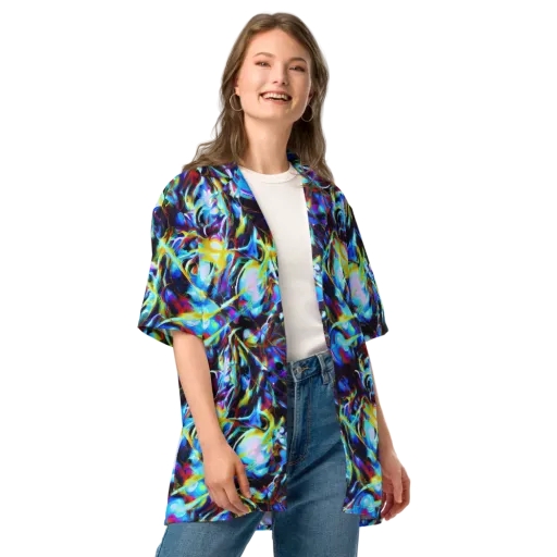 Spectrum Collision on a Button Shirt