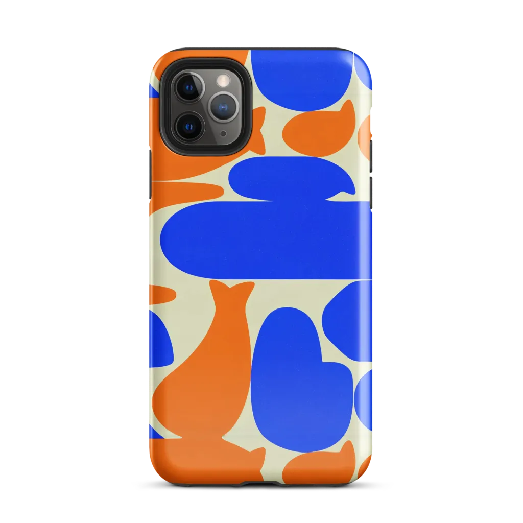 Cobalt Tangerine Totem on Tough Case for iPhone® — Front