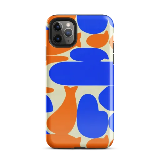 Cobalt Tangerine Totem on a Tough Case for iPhone®