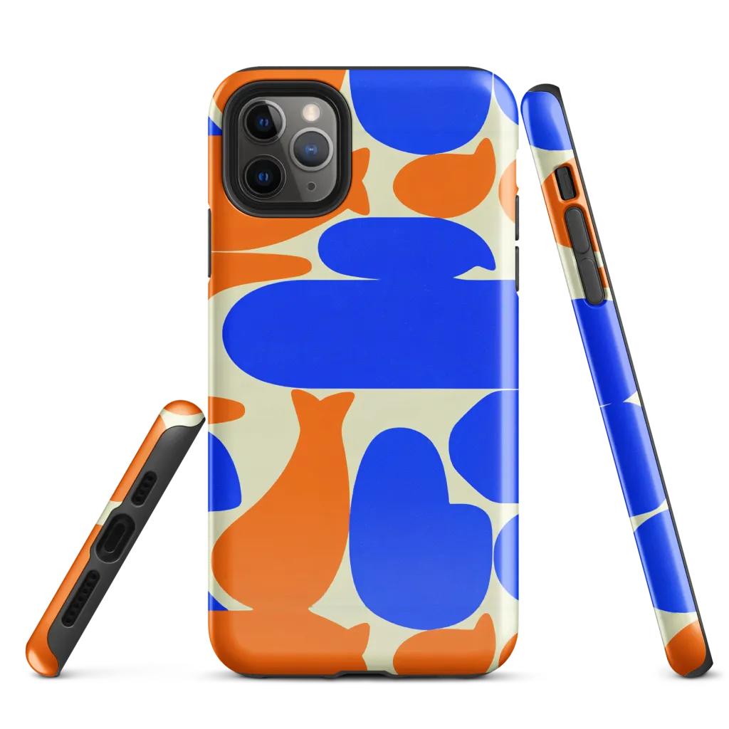 Cobalt Tangerine Totem on Tough Case for iPhone® — Front