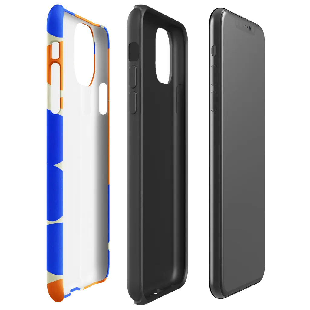 Cobalt Tangerine Totem on Tough Case for iPhone® — Right