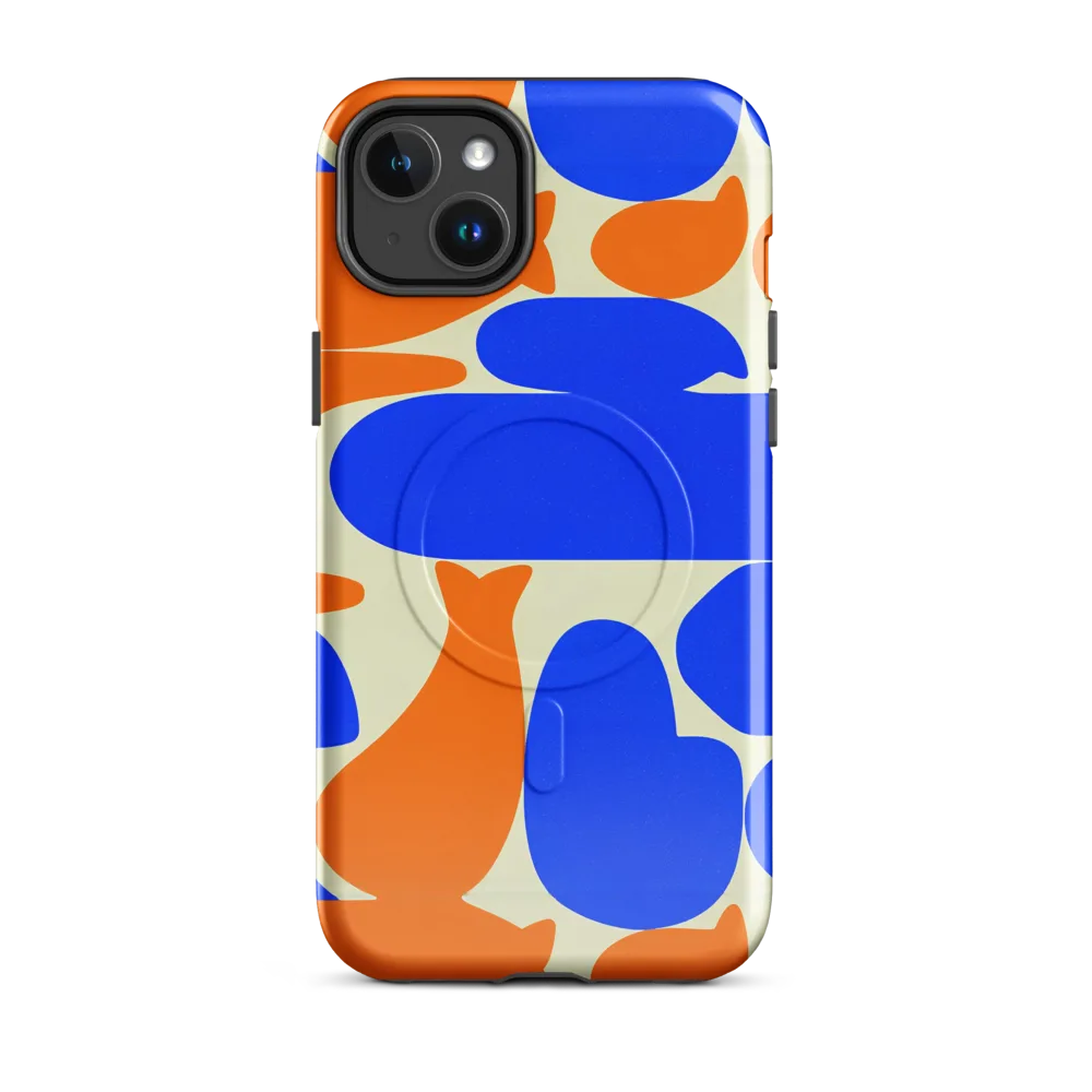 Cobalt Tangerine Totem on MagSafe Tough Case for iPhone® — Front