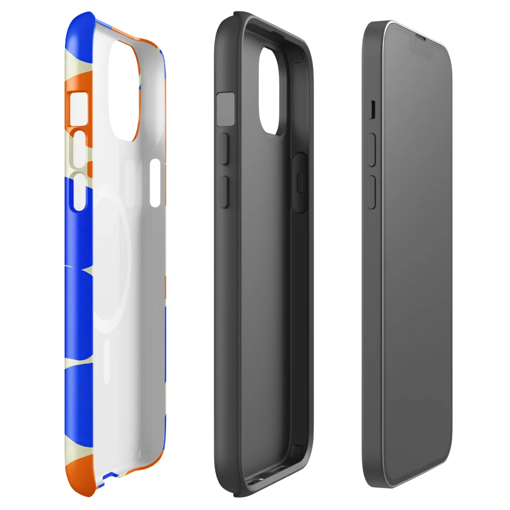 Cobalt Tangerine Totem on MagSafe Tough Case for iPhone® — Front