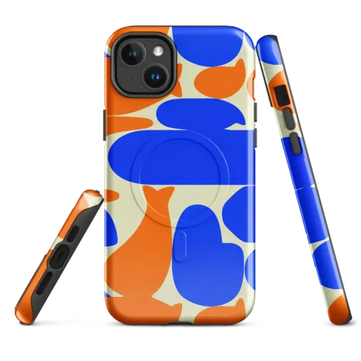Cobalt Tangerine Totem on a MagSafe Tough Case for iPhone®