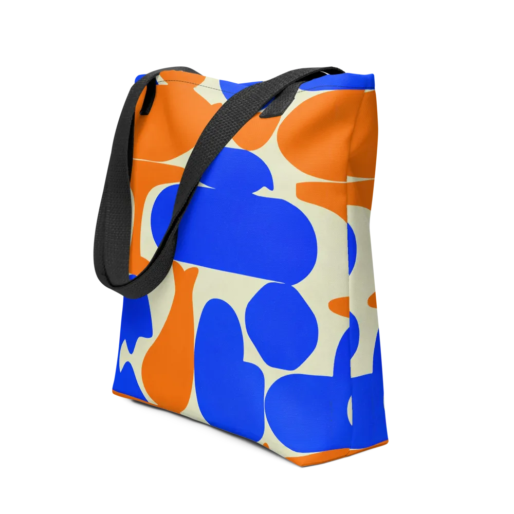 Cobalt Tangerine Totem on Tote Bag — Front