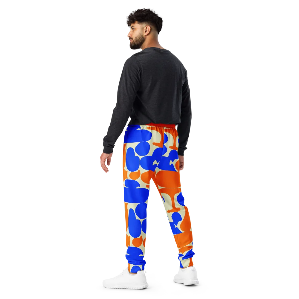 Cobalt Tangerine Totem on Men's Joggers — Back