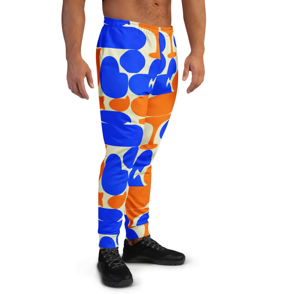 Cobalt Tangerine Totem on Men's Joggers — Right