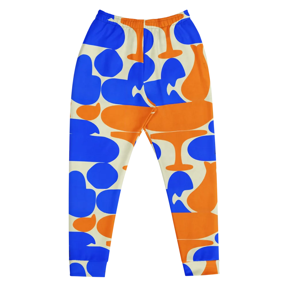 Cobalt Tangerine Totem on Men's Joggers — Front