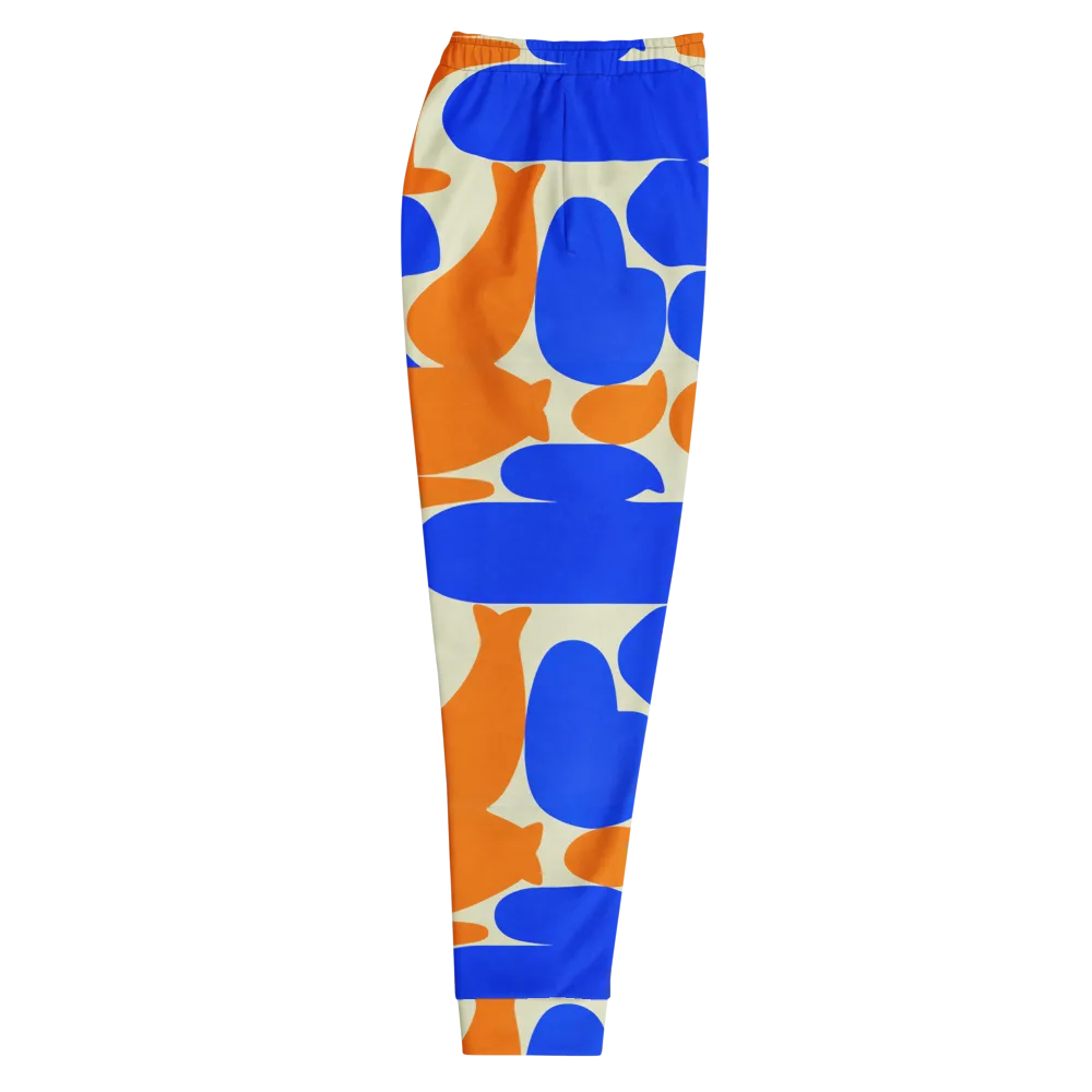 Cobalt Tangerine Totem on Men's Joggers — Right