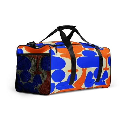 Cobalt Tangerine Totem on a Duffle Bag