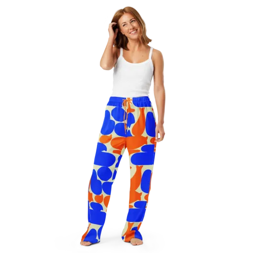 Cobalt Tangerine Totem on a Women's Pajama Pants