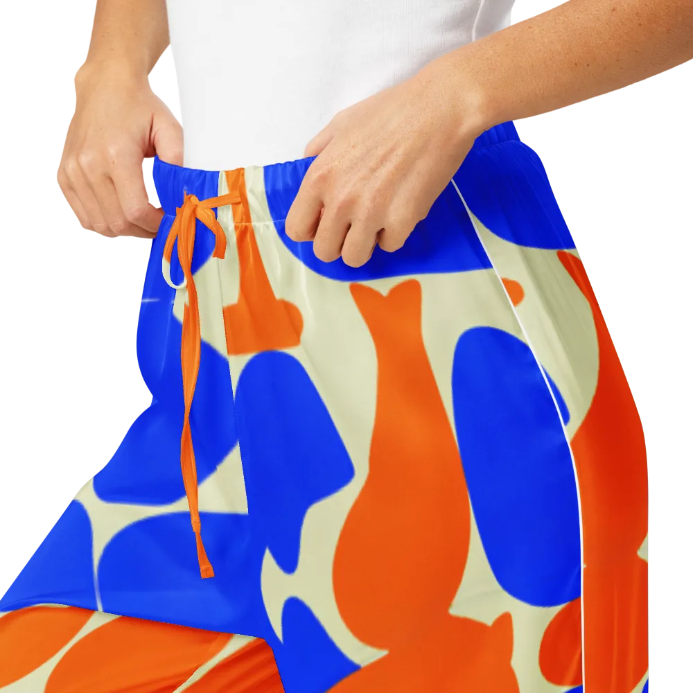Cobalt Tangerine Totem on Women's Pajama Pants — Product details