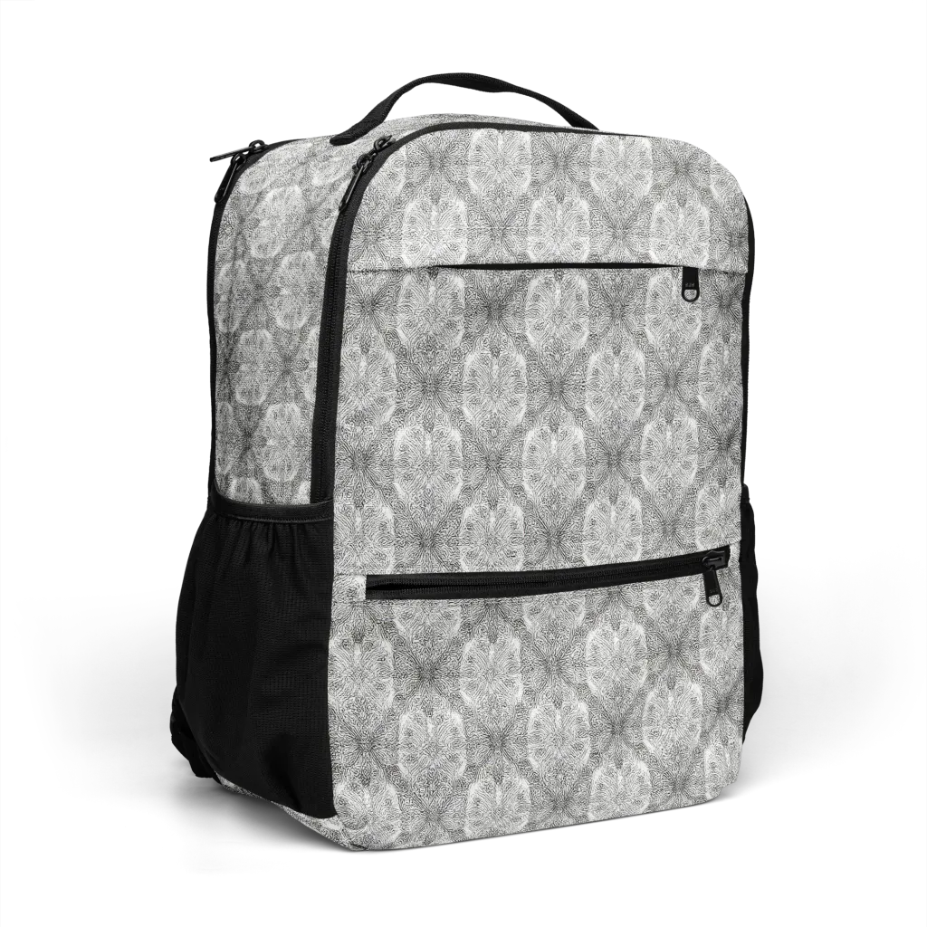 Ivory Filigree on Utility Backpack — Right Front