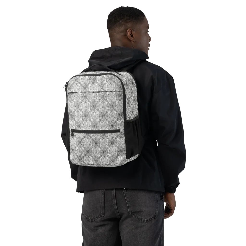 Ivory Filigree on Utility Backpack — Back