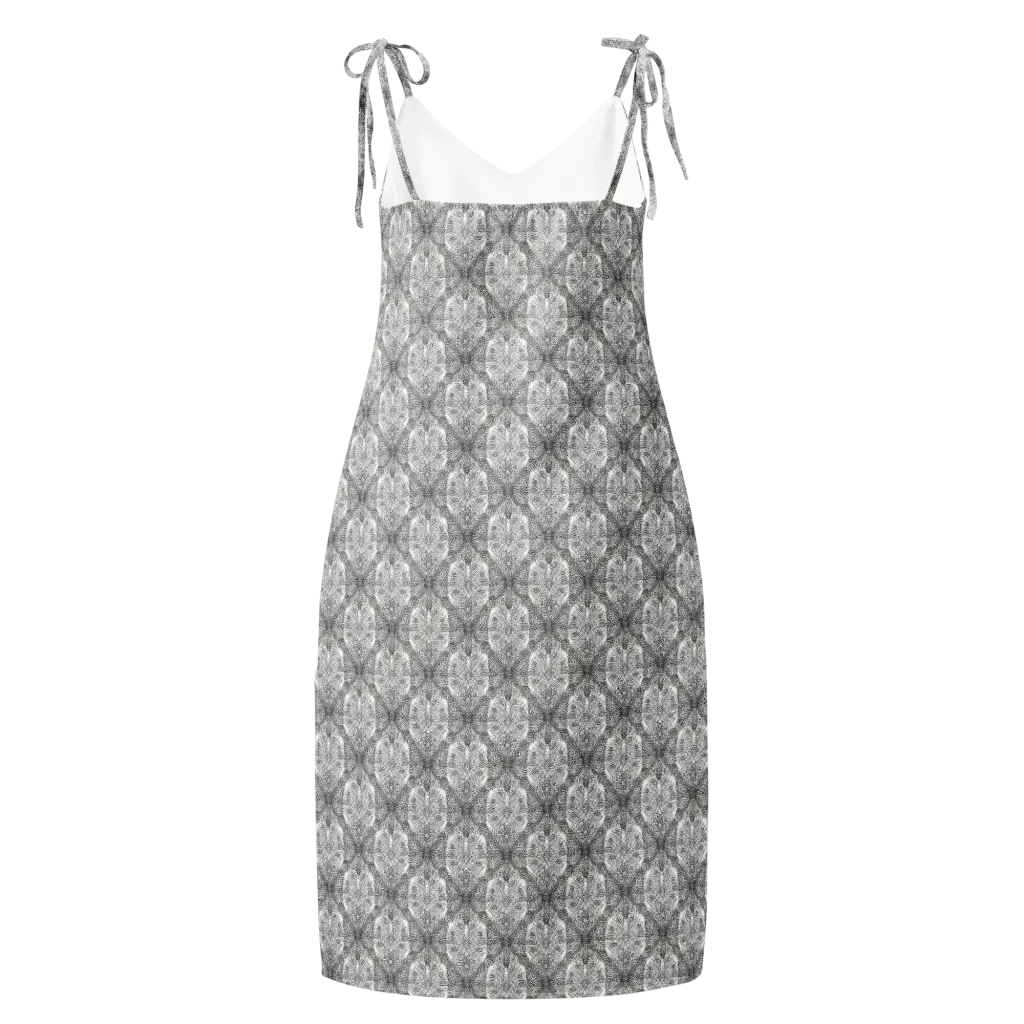Ivory Filigree on Slip Dress — Back