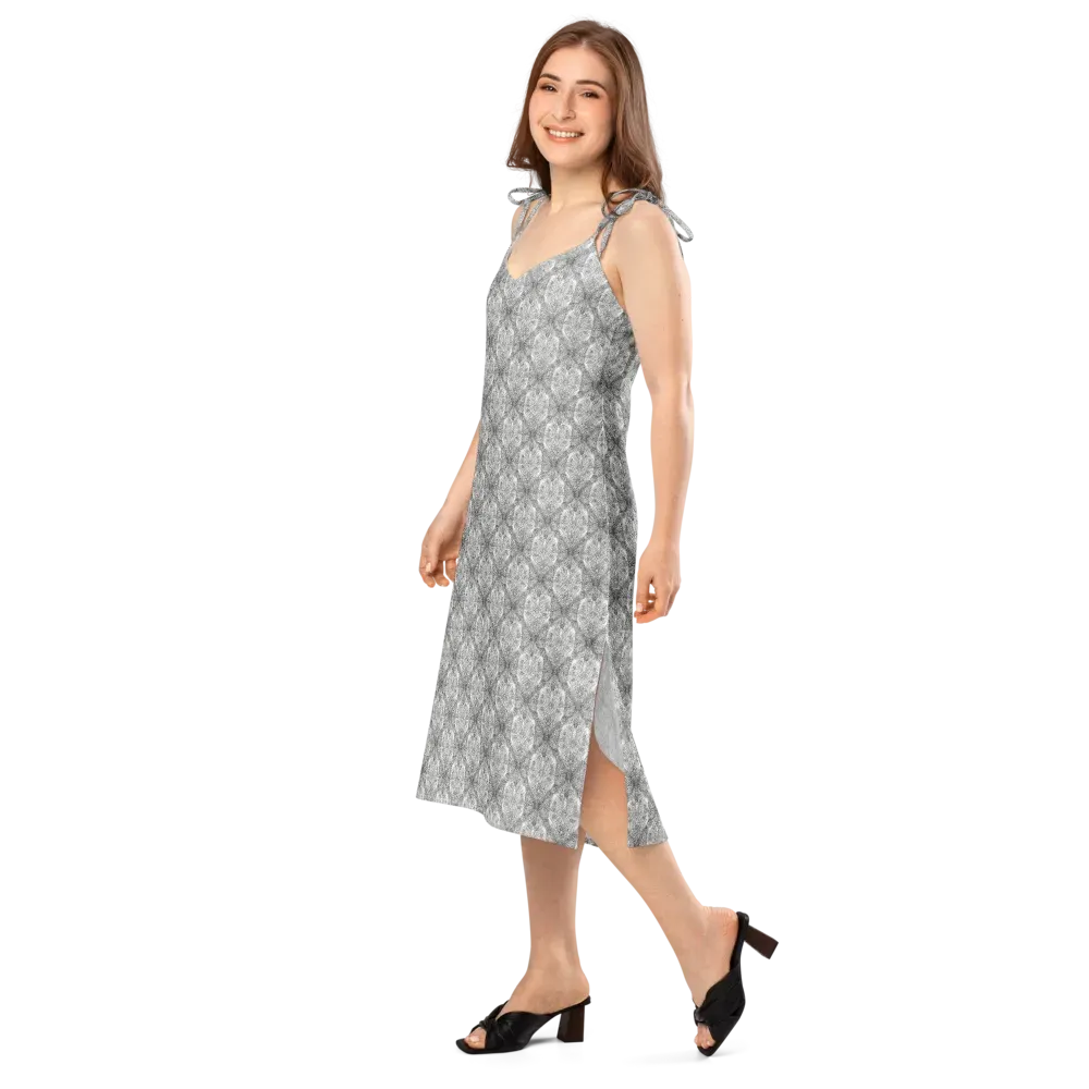 Ivory Filigree on Slip Dress — Left Front