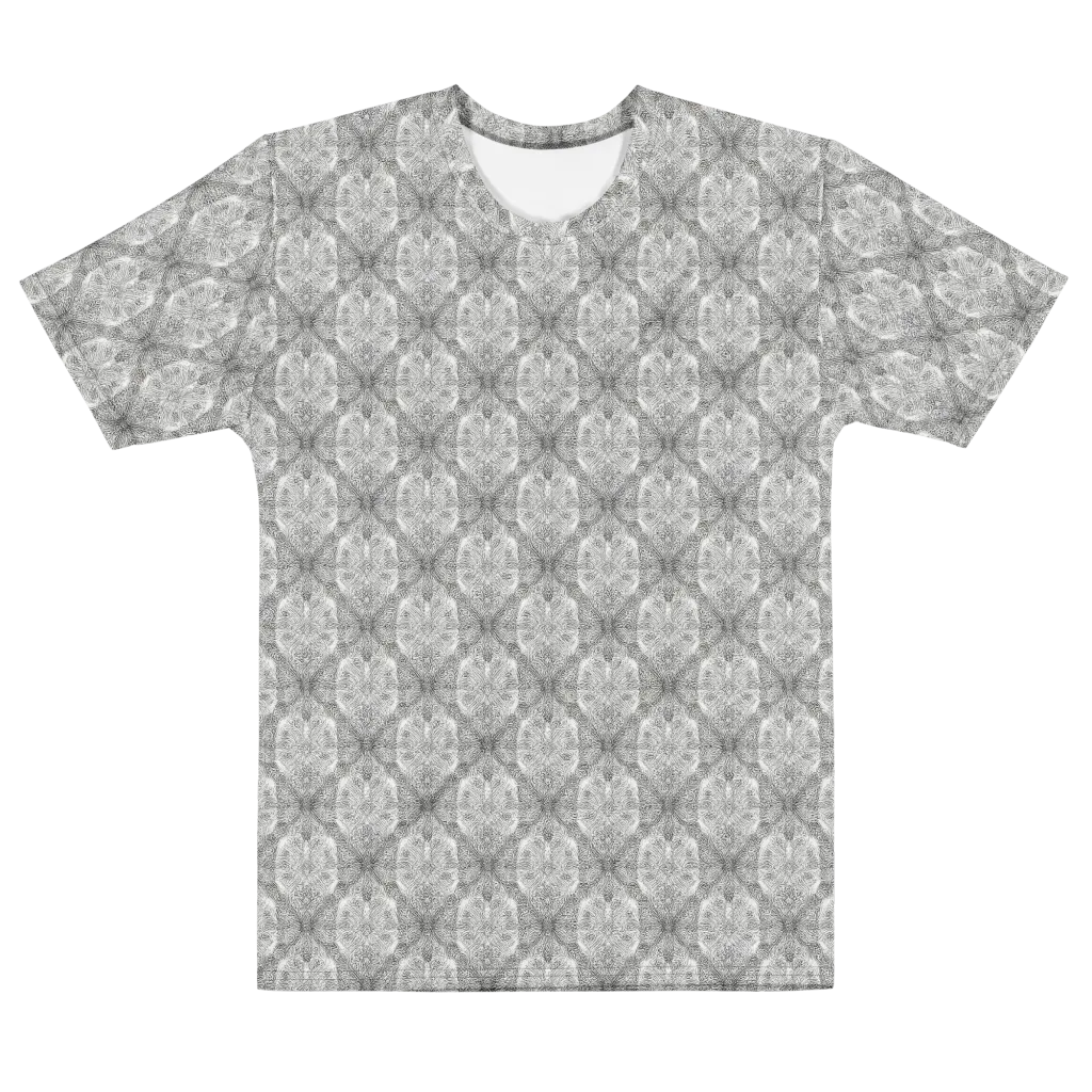 Ivory Filigree on Men's Cotton Crew Neck T-Shirt — Front