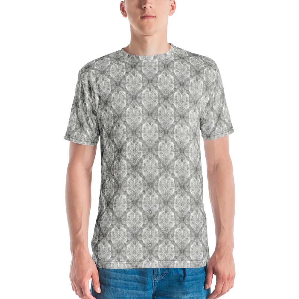 Ivory Filigree on Men's Crew Neck T-Shirt — Front