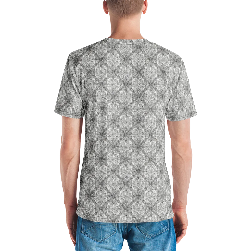Ivory Filigree on Men's Crew Neck T-Shirt — Back