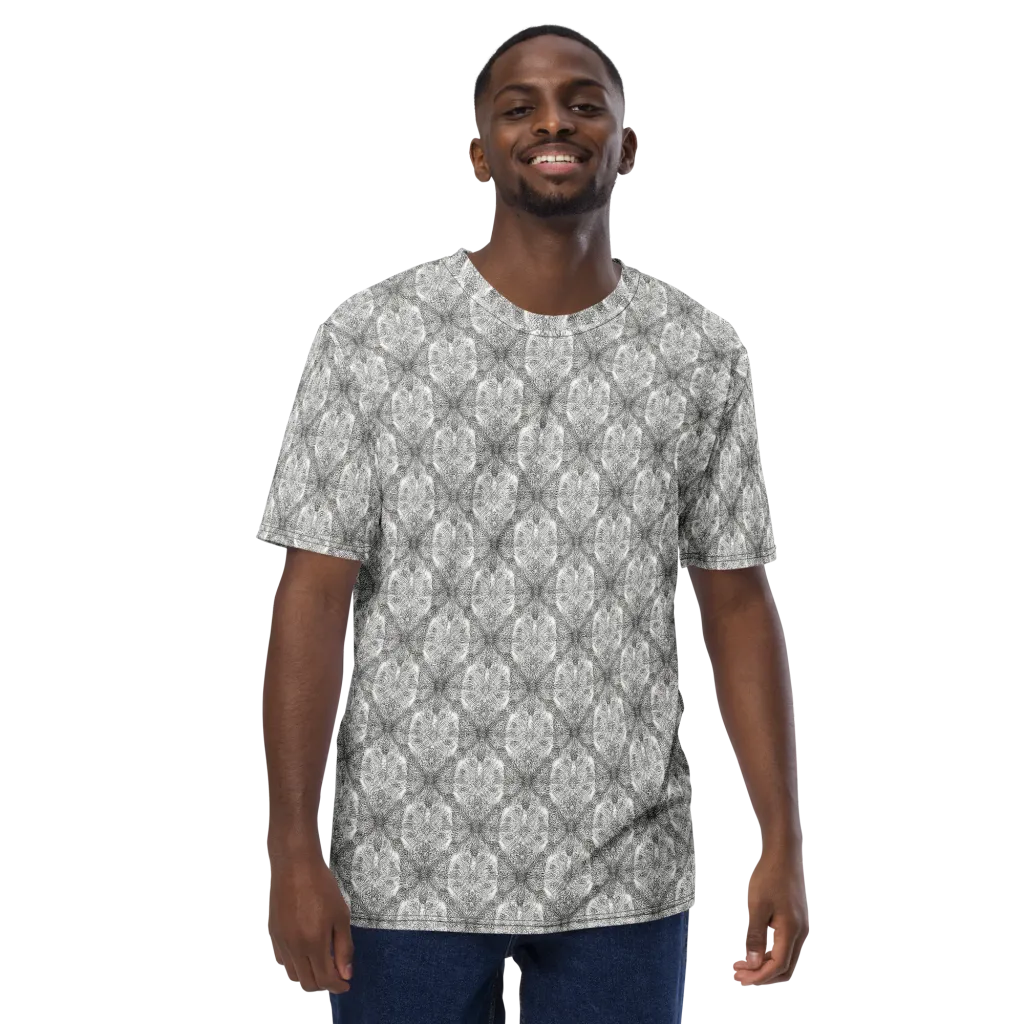 Ivory Filigree on Men's Crew Neck T-Shirt — Front