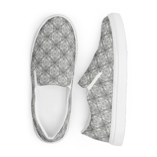 Ivory Filigree on a Men's Slip-On Canvas Shoes