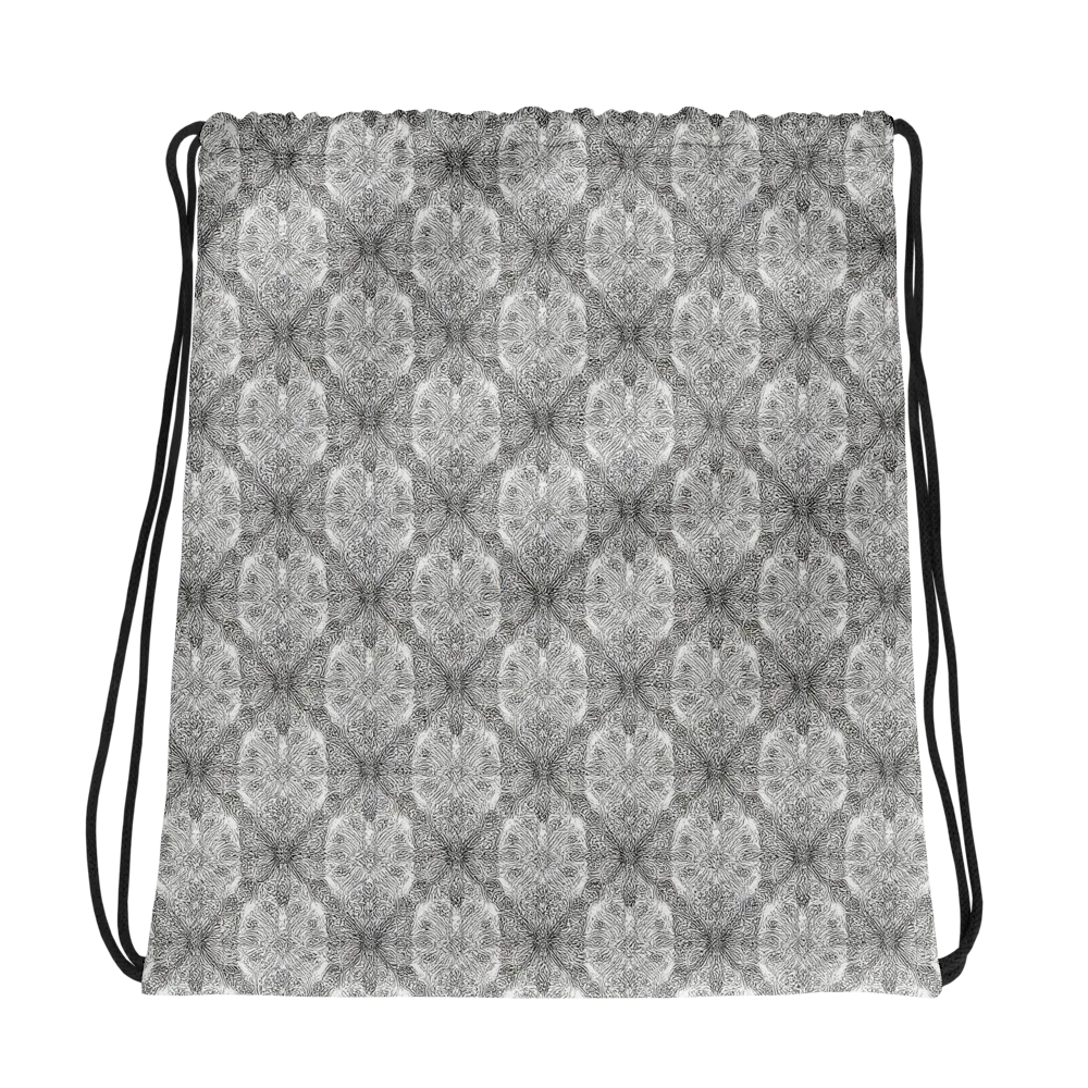 Ivory Filigree on Drawstring Bag — Photo