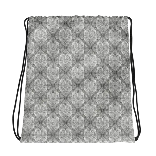 Ivory Filigree on a Drawstring Bag