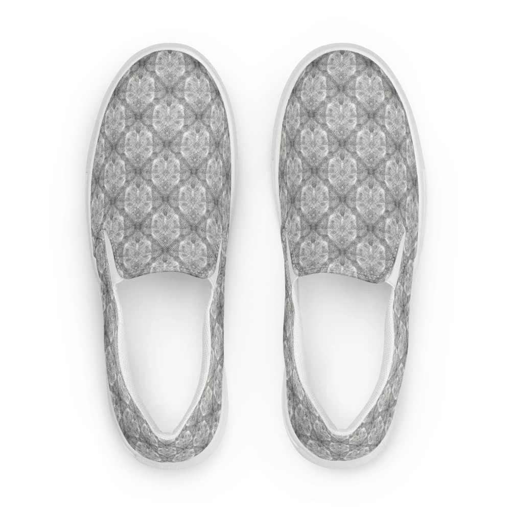 Ivory Filigree on Women's Slip-On Canvas Shoes — Front