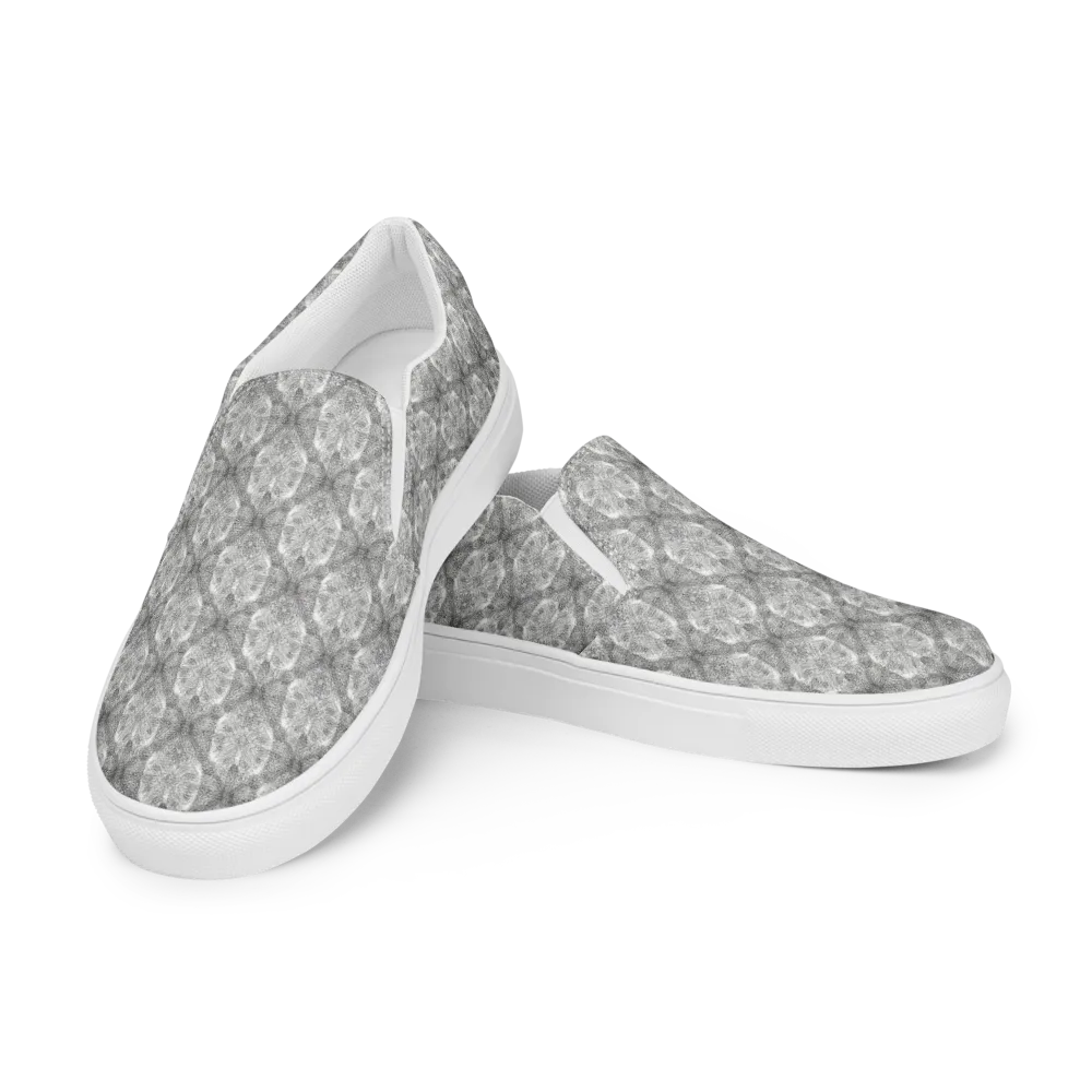 Ivory Filigree on Women's Slip-On Canvas Shoes — Left Front
