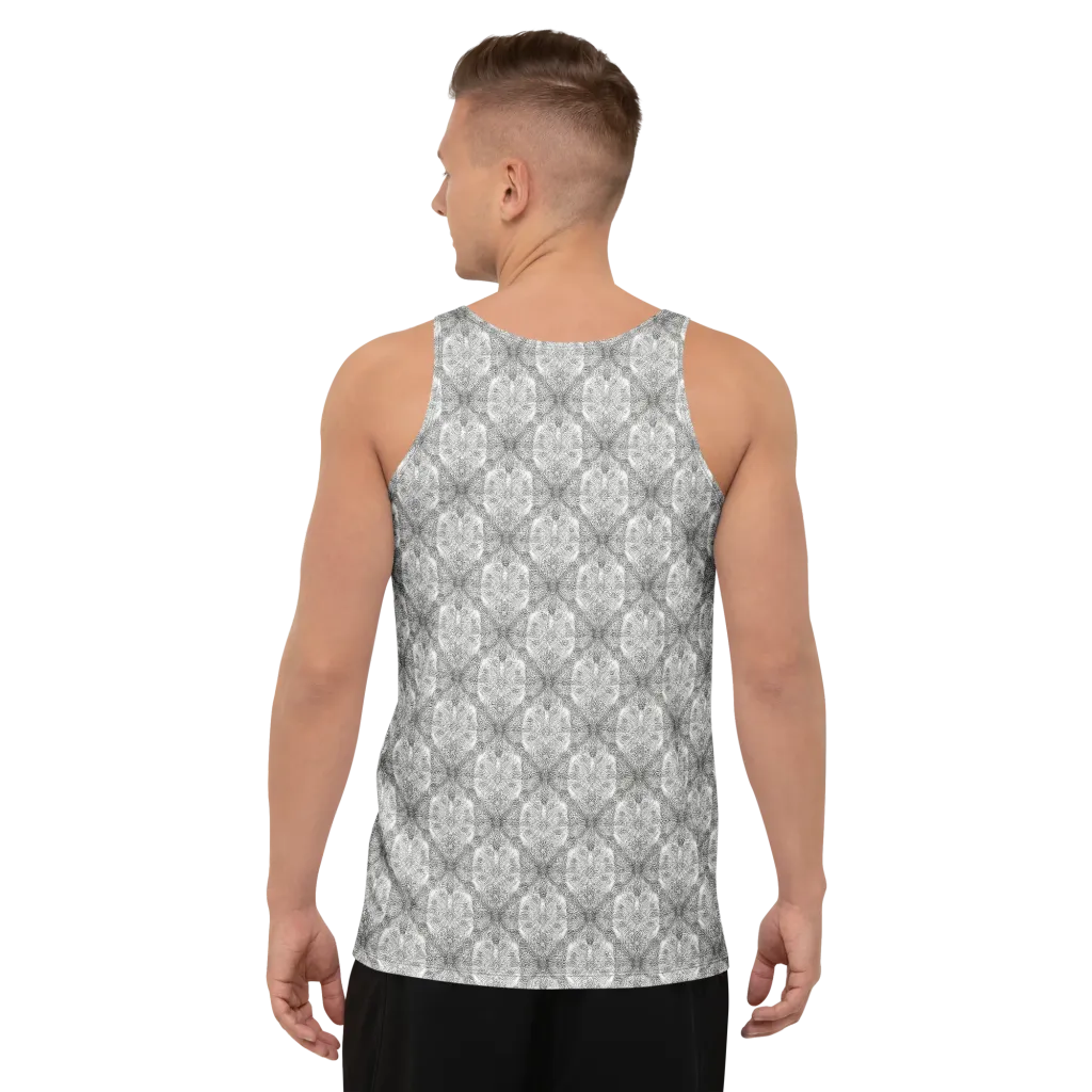 Ivory Filigree on Men's Tank Top — Back