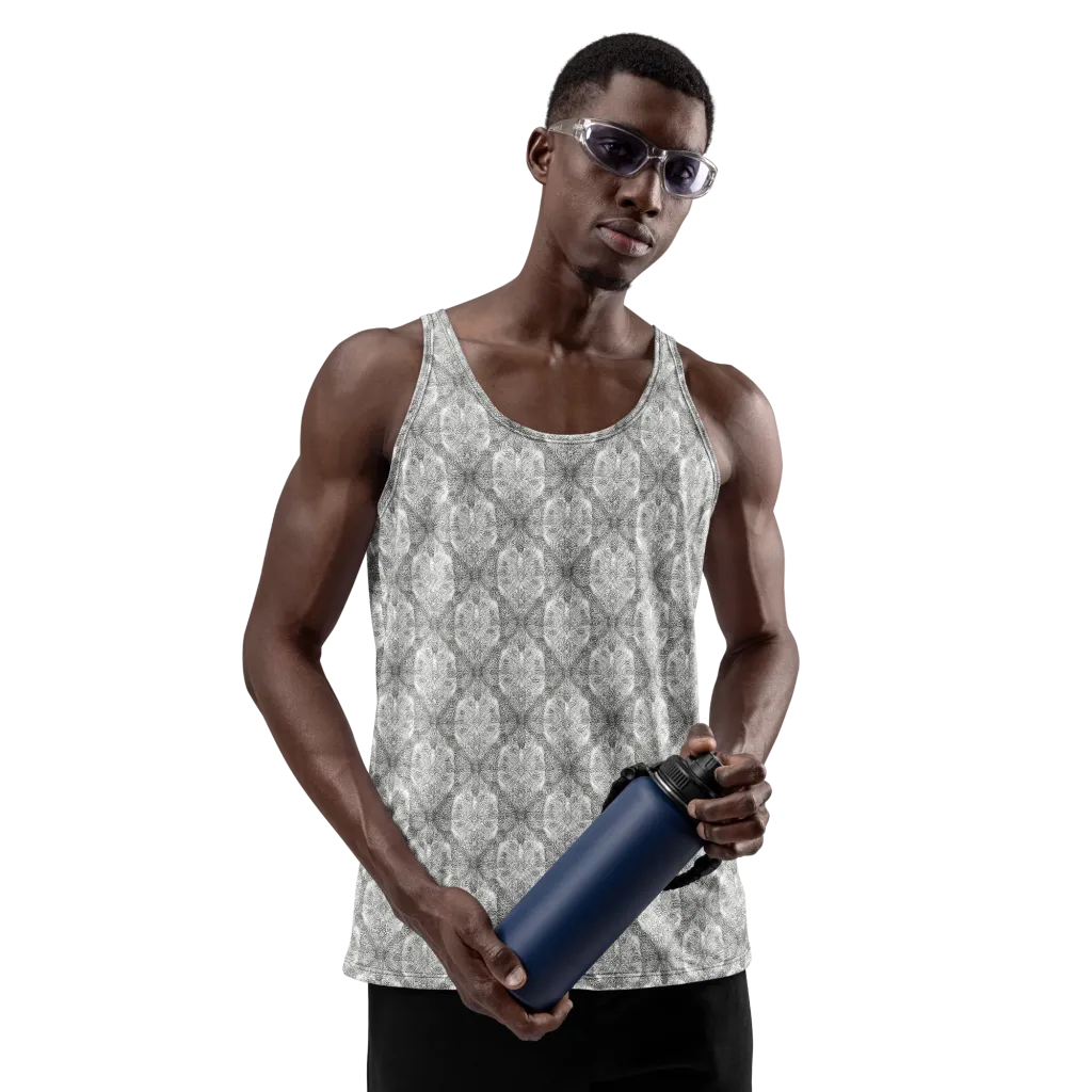 Ivory Filigree on Men's Tank Top — Front