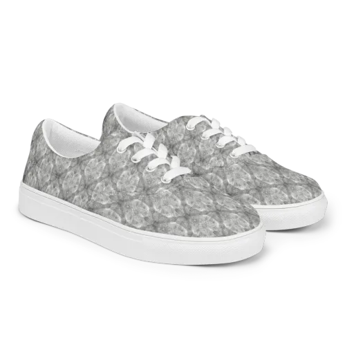 Ivory Filigree on a Men's Lace-Up Canvas Shoes
