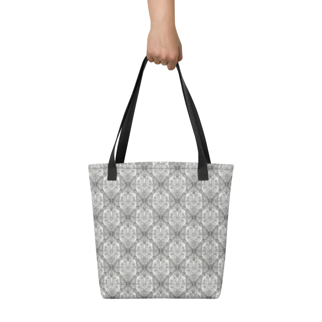 Ivory Filigree on Tote Bag — Front