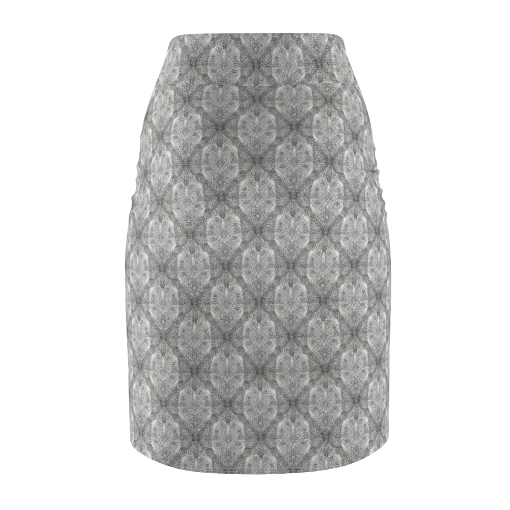Ivory Filigree on Pencil Skirt — Back