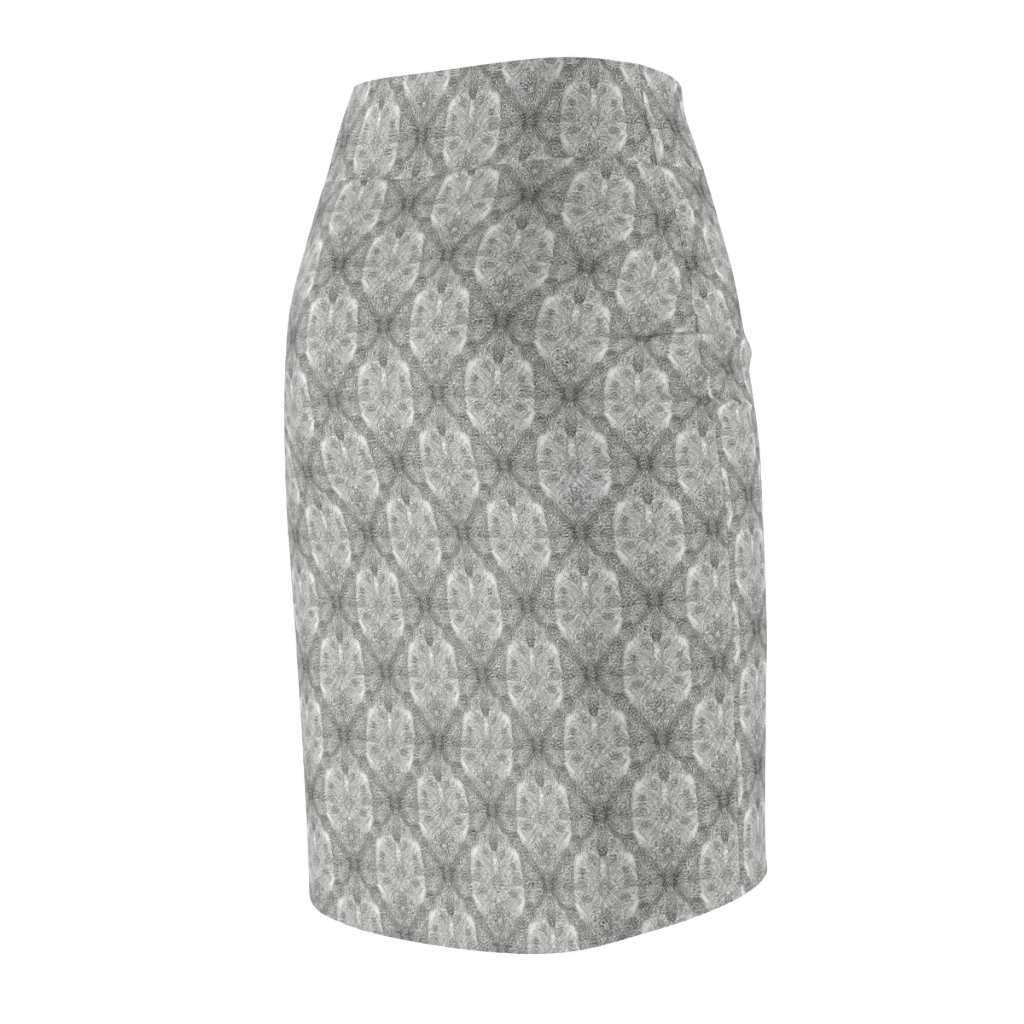 Ivory Filigree on Pencil Skirt — Back Side
