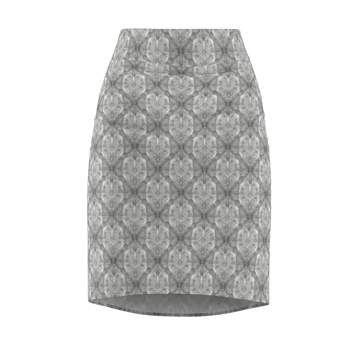Ivory Filigree on Pencil Skirt — Front