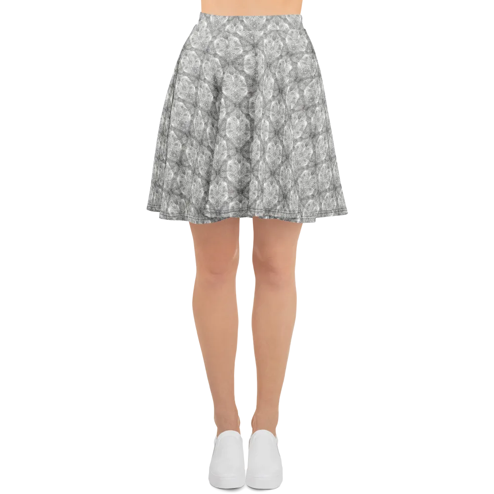 Ivory Filigree on Skater Skirt — Front
