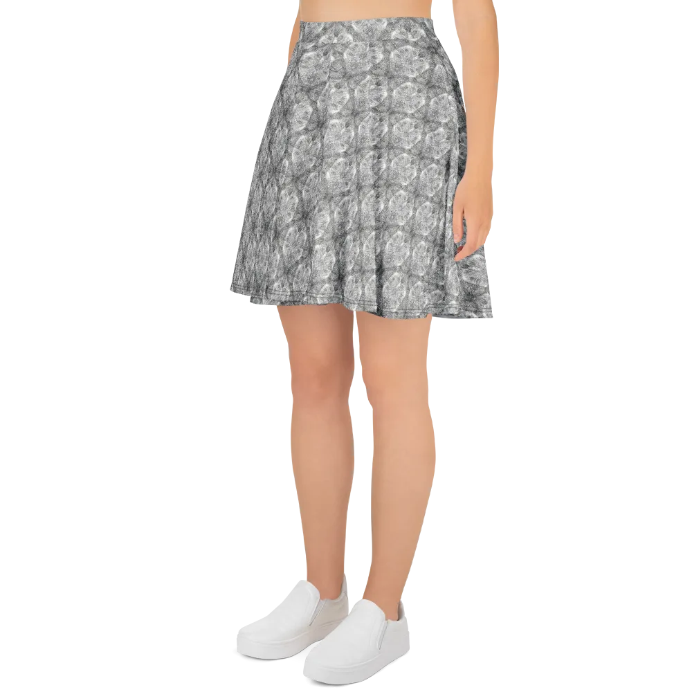 Ivory Filigree on Skater Skirt — Left