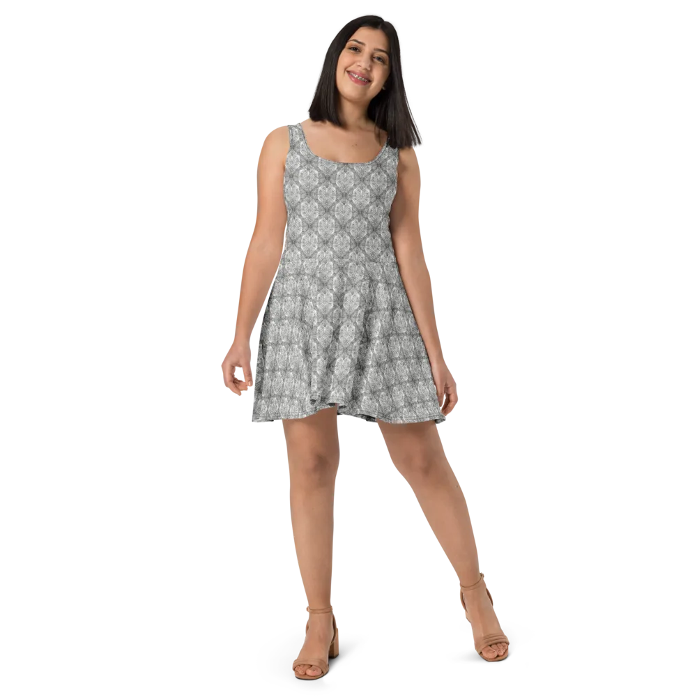Ivory Filigree on Skater Dress — Front