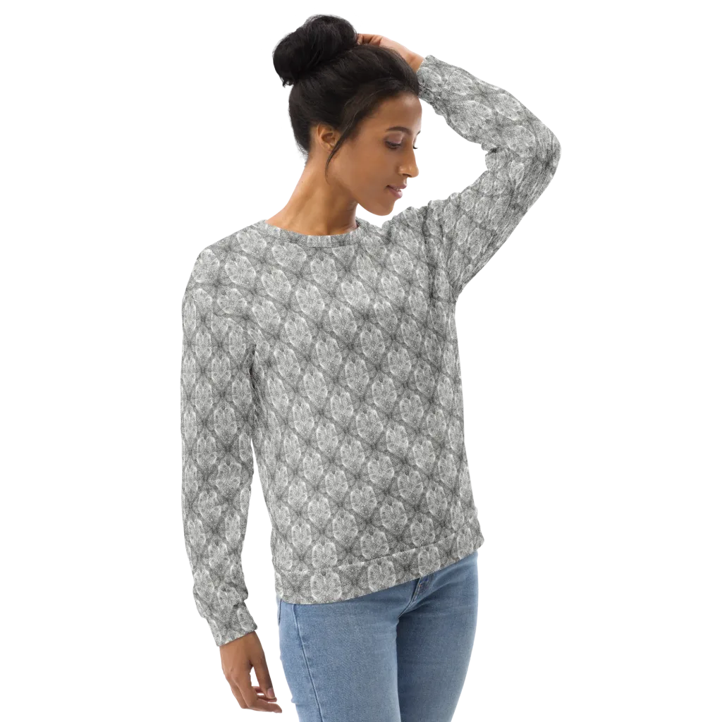 Ivory Filigree on Sweatshirt — Right Front