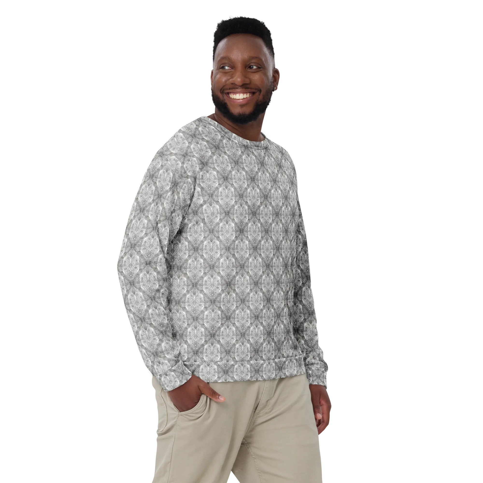 Ivory Filigree on Sweatshirt — Front