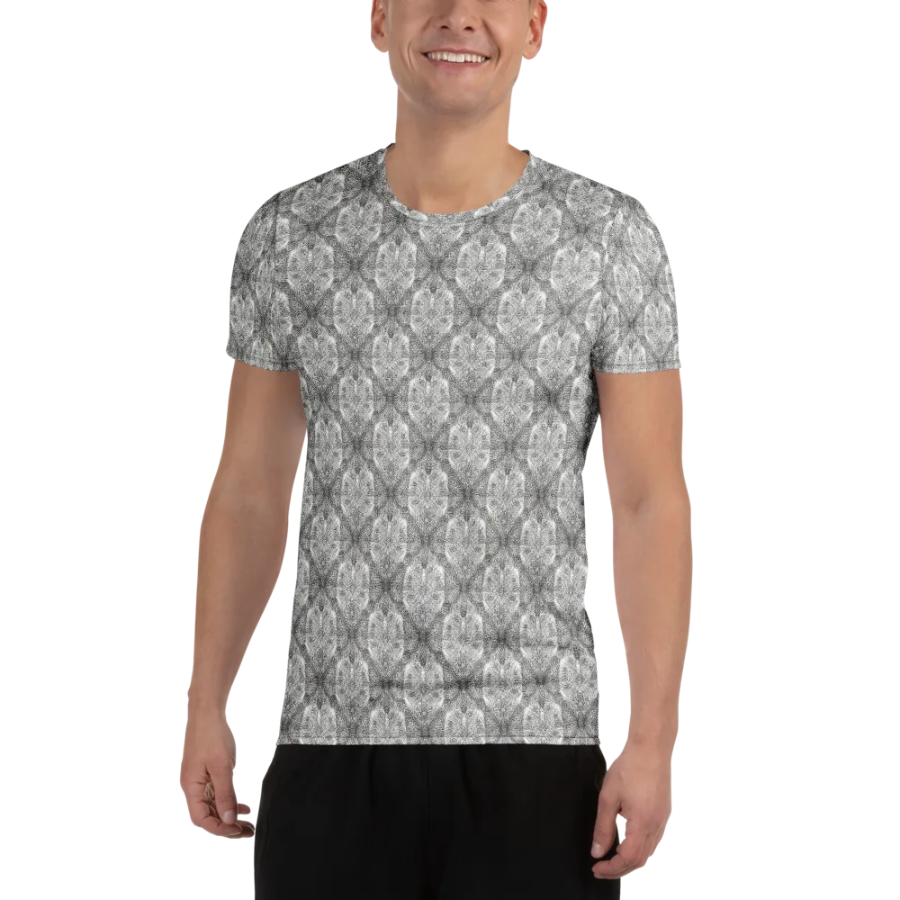 Ivory Filigree on Men's Athletic T-Shirt — Front
