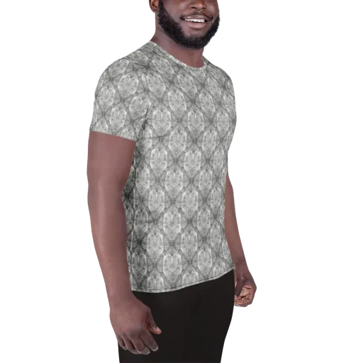 Ivory Filigree on a Men's Athletic T-Shirt