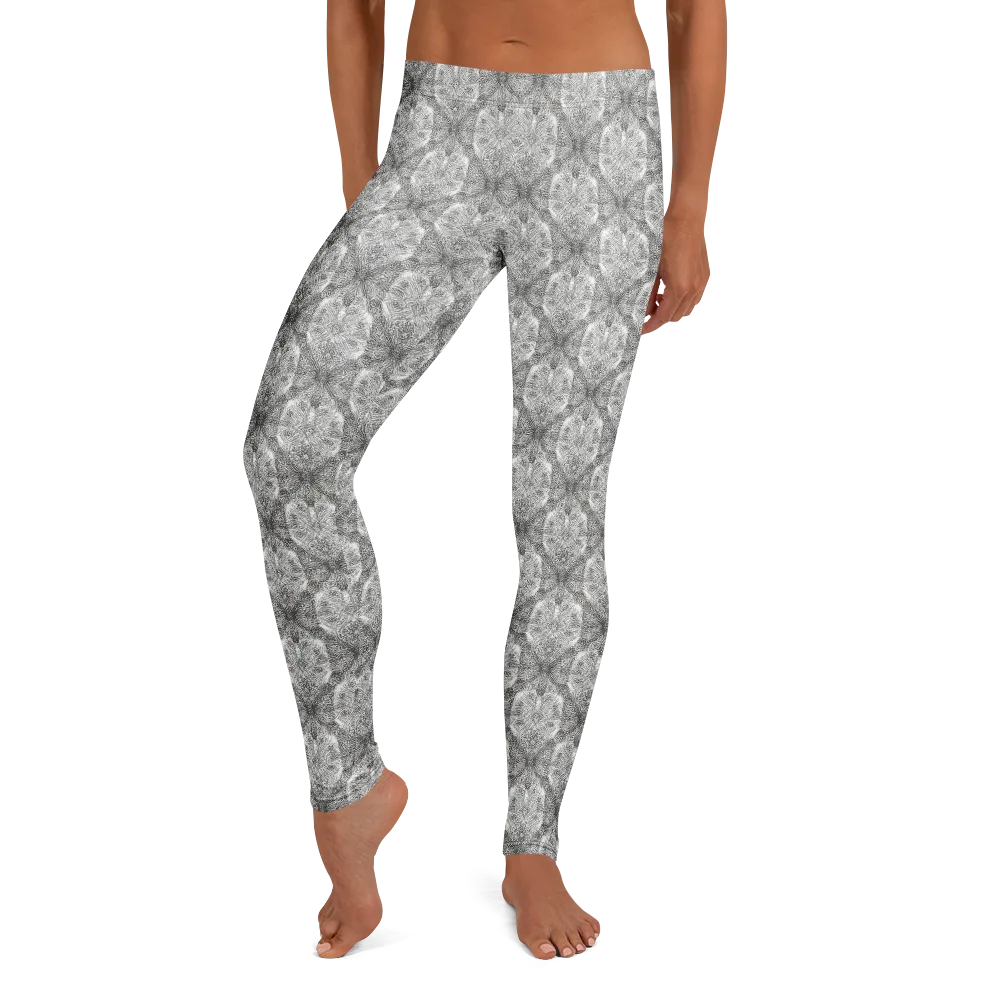 Ivory Filigree on Leggings — Front