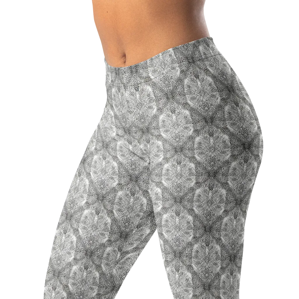 Ivory Filigree on Leggings — Left Front