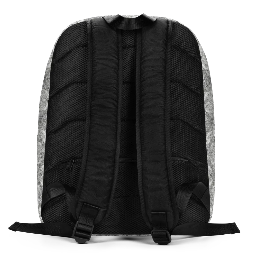 Ivory Filigree on Minimalist Backpack — Back