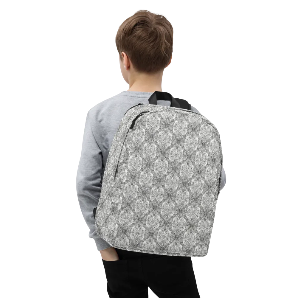 Ivory Filigree on Minimalist Backpack — Zoomed-in